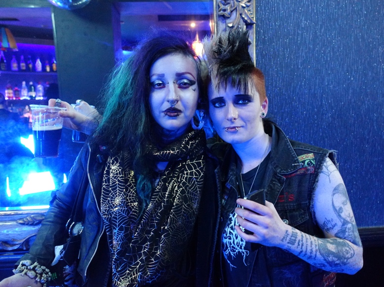 Italian alt-model Jo with friend at Dead & Buried, London, 2016