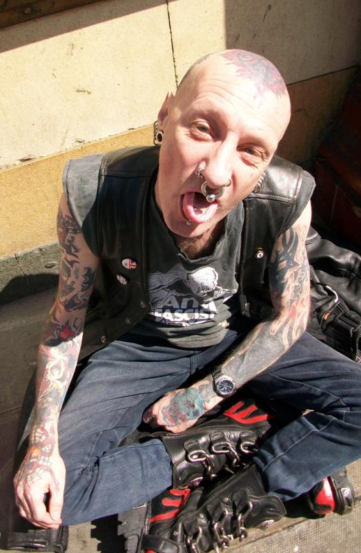 Punk at Malcolm Maclaren's funeral procession, London, 2009. Punk at Malcolm Maclaren's funeral procession, London, 2009.