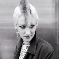 Punk girl, King's Rd, London, 80s ST#387