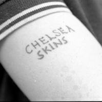 'Chelsea Skins' Skinhead tattoo, World's End, London, 80s, ST#448