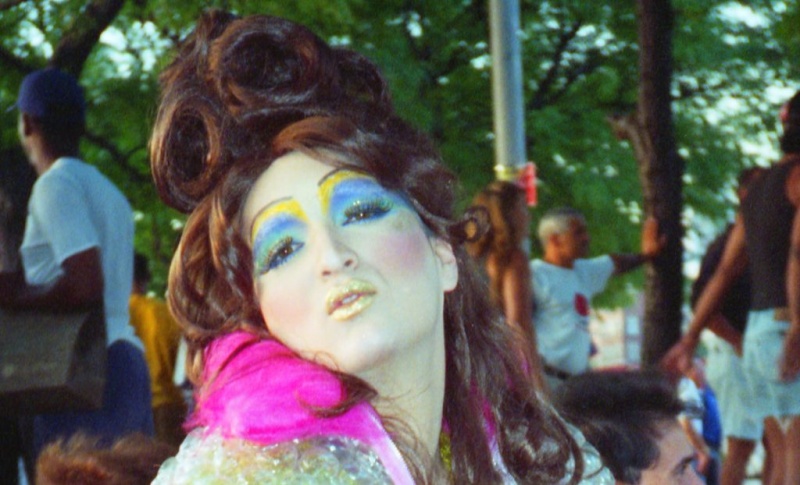 Ready for her close-up, 'Wigstock' festival, NYC, 1995 ST#113