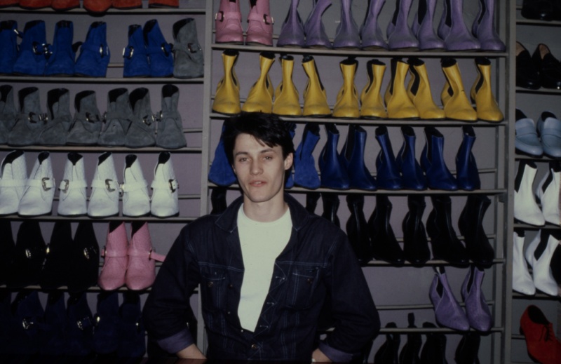 Shop Assistant Ralph Parsons in Johnson's, Kensington Market, London, 1981 ST#88 Shop Assistant Ralph Parsons in Johnson's, Kensington Market, London, 1981 ST#88