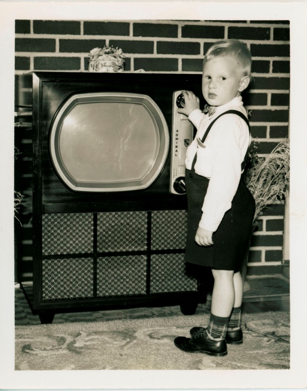 Professional photo of me with fancy TV, 1949? -TP#139