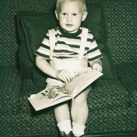 Professional photo, reading, 1950? - TP#124