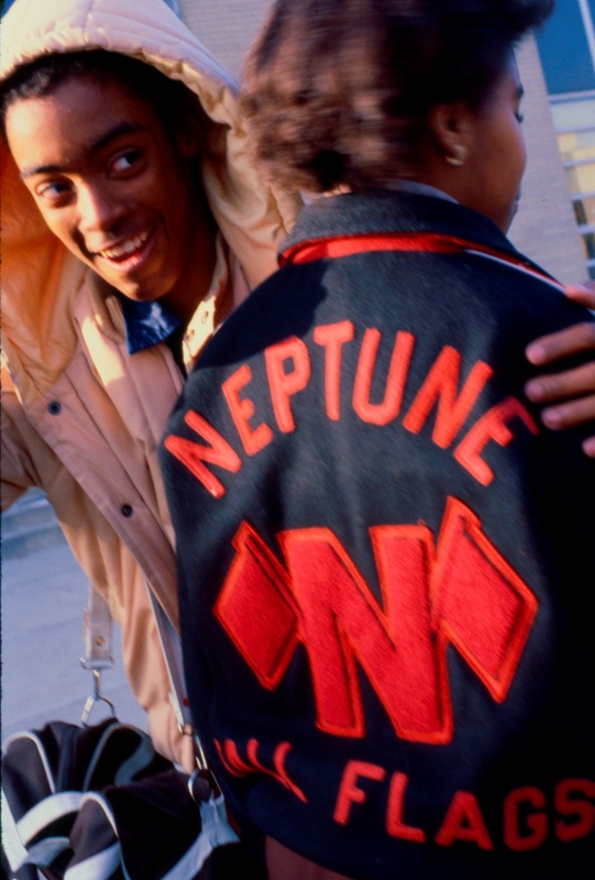 Galleries Galleries » USA IN THE 80S » students outside Neptune High