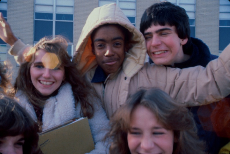 Galleries Galleries » USA IN THE 80S » students outside Neptune High