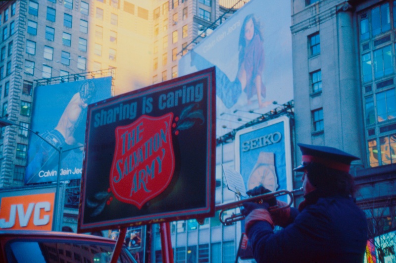 Christmas in New York City with The Salvation Army and Calvin Klein, USA, 1984 [photo © Ted Polhemus]
