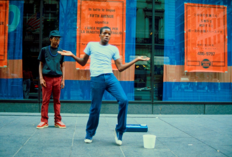 B-Boys busking in downtown Manhattan, New York, USA, 1980-81 [photo © Ted Polhemus]