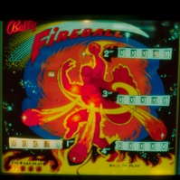 Bally's (excellent) 'Fireball' pinball machine in Palace Amusements', Asbury Park, New Jersey, USA, early 1980s [photo © Ted Polhemus]