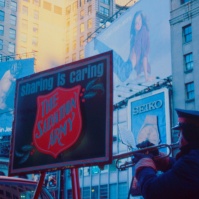 Christmas in New York City with The Salvation Army and Calvin Klein, USA, 1984 [photo © Ted Polhemus]